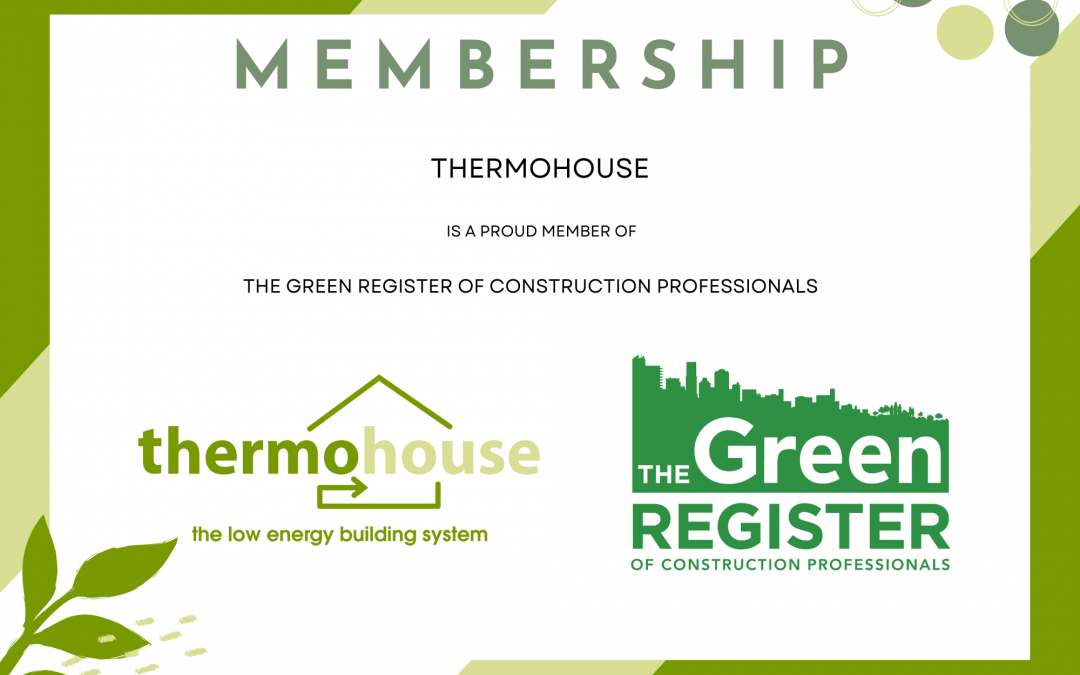 Thermohouse has joined the Green Register of Construction Professionals